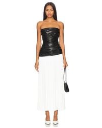 Jonathan Simkhai - Arie Faux Leather Bustier Midi Dress - Lyst