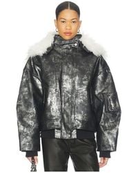 Jaded London - Xl Faux Fur Collar Bomber Jacket - Lyst