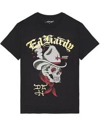 Ed Hardy - Cowboy Skull Rhinestone Tee - Lyst