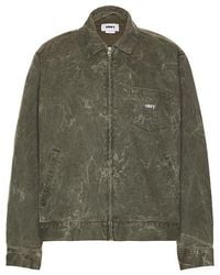 Obey - Chaqueta Con Cremallera Workman En Color Verde Talla (También En M, S, Xl/1X) - Lyst