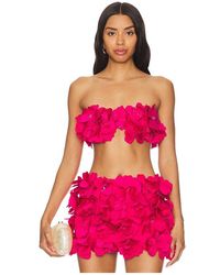 PATBO - Hand Embroidered Flower Top - Lyst