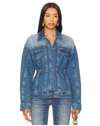 GOOD AMERICAN - Barrel Sleeve Denim Jacket - Lyst