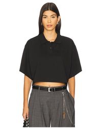 Alexander Wang - Cropped Polo T-Shirt En Color Negro Talla (También En S, Xl, Xs) - Lyst