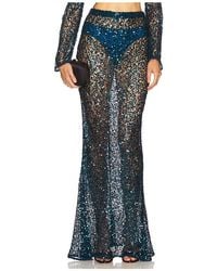 LAPOINTE - Net Paillette Maxi Skirt - Lyst