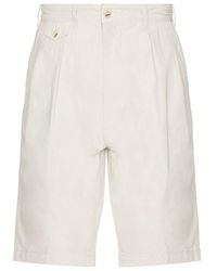 Beams Plus - 2 Pleats Shorts Twill Bio Washed - Lyst