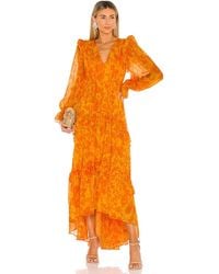 AMUR Vestido largo allegra - Naranja