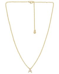 BaubleBar Nora 14k Gold Plated Initial Necklace - Metallic