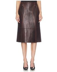 Helmut Lang - Leather Skirt - Lyst