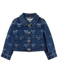 Self-Portrait - Kids Denim Bow Print Jacket - Lyst