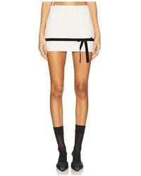 YUHAN WANG - Lace Mini Skirt With Bow - Lyst