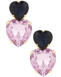 Anton Heunis - Omega Clasp Double Heart Stud Earrings - Lyst