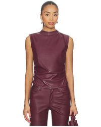 Hudson Jeans - Faux Leather Top - Lyst