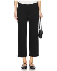 L'Agence - Pantalón De Pierna Ancha Y Corte Recto Hasta El Tobillo. Blaine En Color Negro Talla En - Lyst