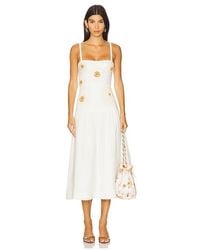 PATBO - Vestido Midi De Lino Tropic En Color Ivory Talla (También En 4, 6, 8) - Lyst