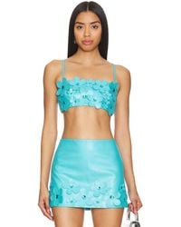 Lovers + Friends - Nova Faux Leather Crop Top - Lyst