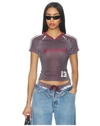 Jaded London - Illusion Print Football Baby Tee - Lyst
