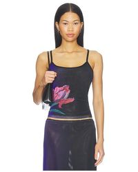 With Harper Lu - Mesh Camisole Top - Lyst