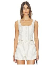 L'Agence - Saga Button Front Top - Lyst