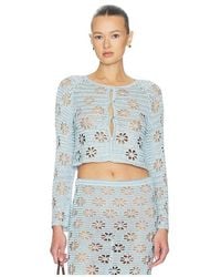 Calle Del Mar - Floral Crochet Cardigan - Lyst