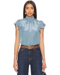 1.STATE - Smocked Turtle Neck Top In Blue. Size M, S, Xl, Xs, Xxs. - Lyst