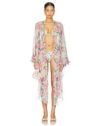PATBO - Honey Flower Long Robe Cover Up - Lyst
