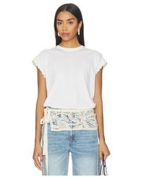 FRAME - The Crochet Muscle Tee - Lyst