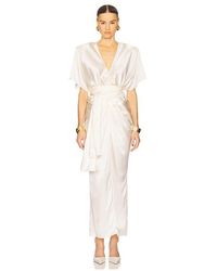 Helsa The Constantina Jersey Dress With Bow in White | Lyst UK Helsa The Constantina Jersey Dress With Bow in White | Lyst UK