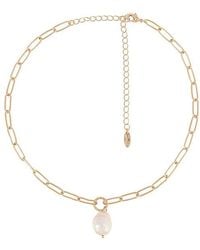 Ettika - Pearl Pendant Necklace - Lyst