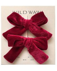 Wild Wawa - Velvet Bow Clip Set - Lyst