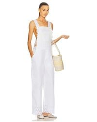 Helsa - The Summer Overalls With Vintage Swiss Embroidery - Lyst