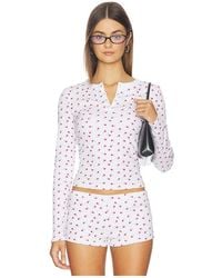 Frankie's Bikinis - Amora Cotton Long Sleeve Shirt - Lyst
