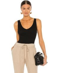 Enza Costa - Military Rib U Neck Tank - Lyst
