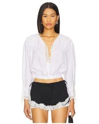 YUHAN WANG - Lace Trimmed Blouse - Lyst