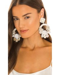 PATBO X Ranjana Khan Bridal Posie Flat Pearl Earrings - White