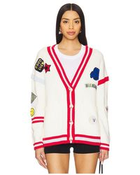 Central Park West - Cardigan Varsity Patch V Neck - Lyst