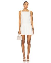 Courtney Zheng - Poplin Pleated Mini Dress - Lyst