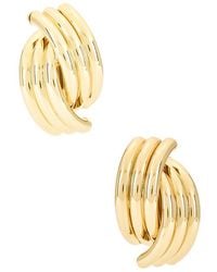 Anine Bing - Gerippte Stecker-Ohrringe Crossover - Lyst