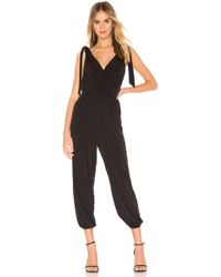 BCBGeneration Surplice Jumpsuit - Black