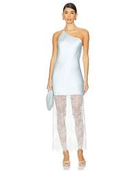 Shona Joy - Labyrinth Lace One Shoulder Cowl Maxi Dress - Lyst