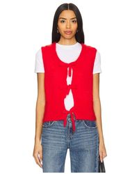 Ganni - Light Mohair Tie String Vest - Lyst