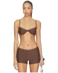 With Jean - Julia Studded Bikini Top - Lyst