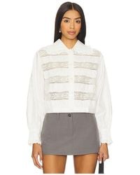 YUHAN WANG - Lace Trimmed Blouse - Lyst