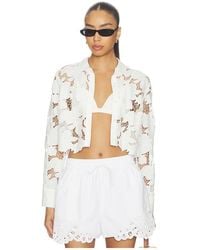 L'Agence - Seychelle Cropped Button Down - Lyst