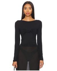 The Line By K - Modal Blend Knotted Long Sleeve Top - Lyst