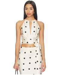 Bardot - Pheobe Satin Halter Tie Top - Lyst