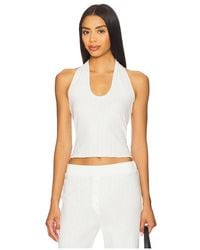 VIR VITA - Pointelle Halter Top - Lyst