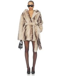 Kim Shui - Page Faux Fur Hooded Robe Jacket - Lyst