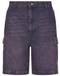 flâneur - Denim Cargo Shorts - Lyst