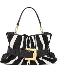 Balmain - Bolso De Hombro Mediano Anthem En Color Negro, Blanco Talla - Lyst