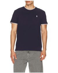 Polo Ralph Lauren - Short Sleeve Stretch Mesh Crewneck Tee With Tipping Collar - Lyst